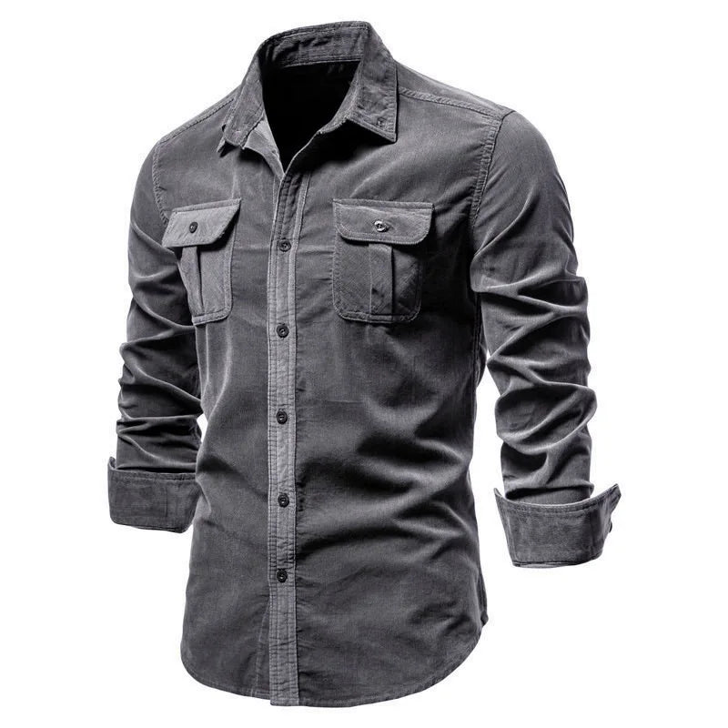 Men's Cotton Velour Business Casual Shirt