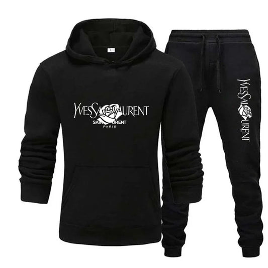 2025 Men's Casual Sports Suit with Hoodie and Sweatpants for Autumn and Winter Outdoor Sports Fashion