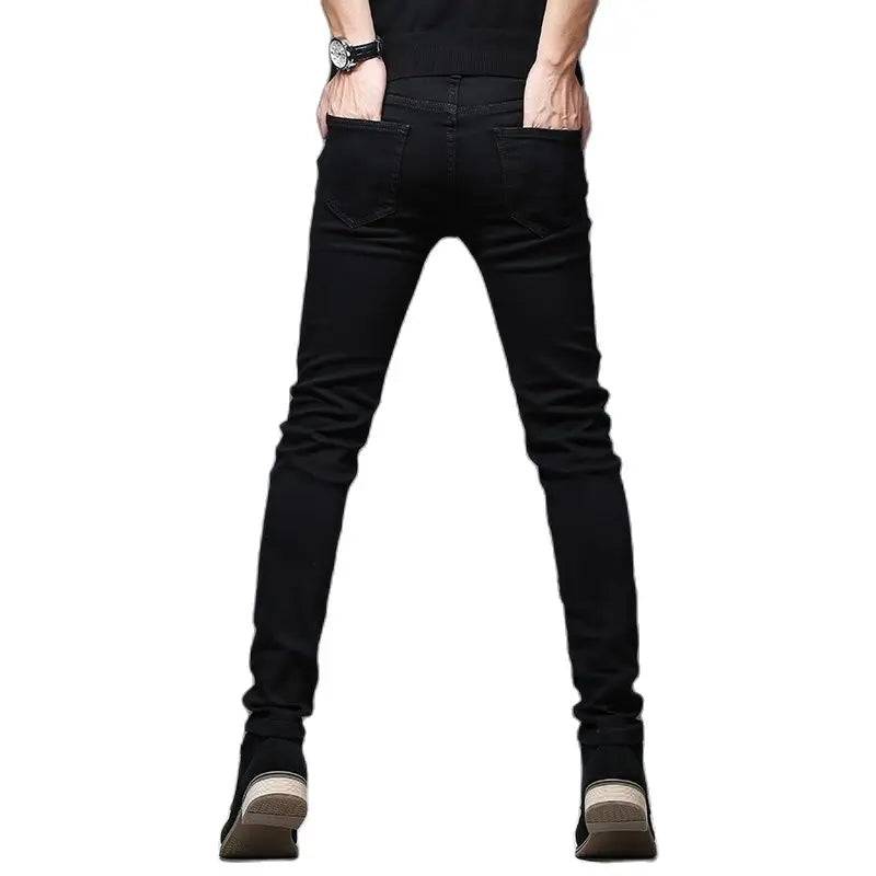 Men's Stretch Skinny Jeans - Slim Fit Elastic Denim Trousers