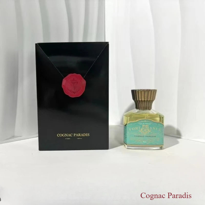 Long Lasting Perfume 50ml for Women Men Cognac Peach Rum Amber Fragrance Body Spray Oriental Woody Parfum Water Deodorant Scent