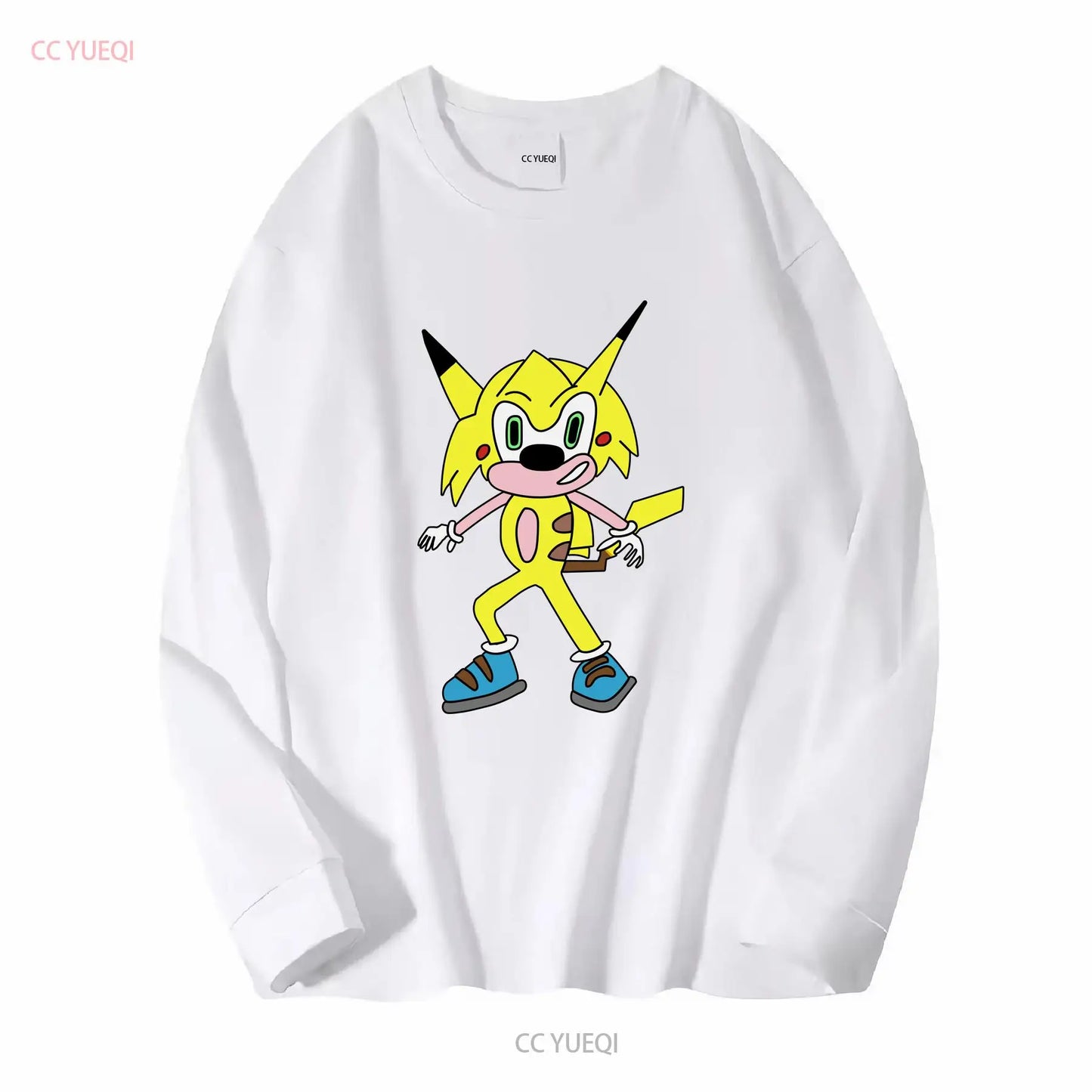 Sonichu Novelty Vintage Cool Long or Short Sleeve T-Shirt Washed Streetwear