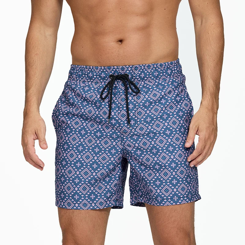 Men's Quick-Dry Beach Shorts with Mesh Lining - Datifer Swimwear
