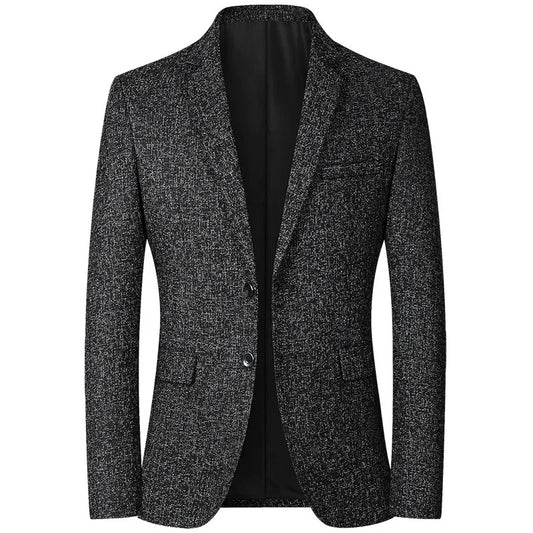 Suit Coat Man Fashion Simple Solid Color Long Sleeve Male Outerwear Non-ironing Single-breasted Business Casual Men Blazer