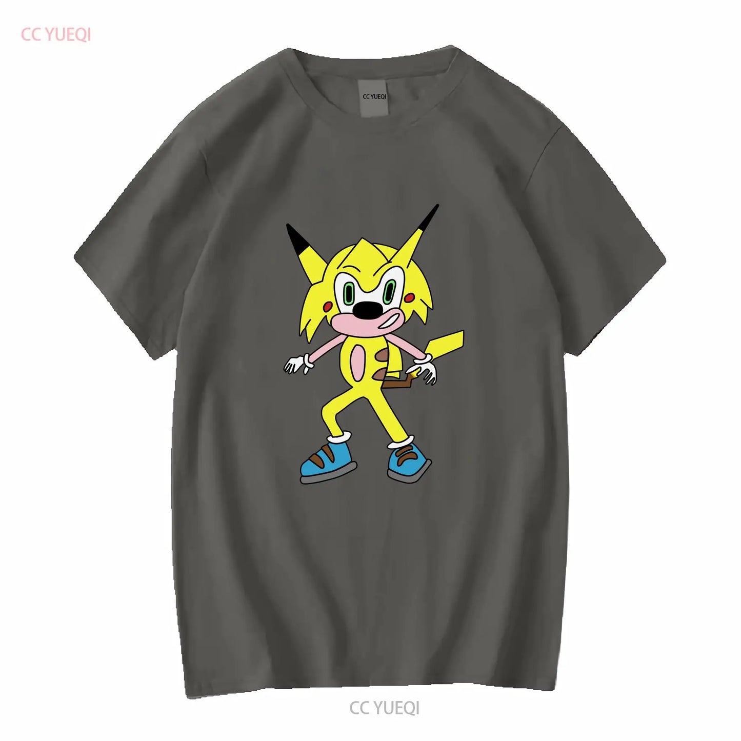 Sonichu Novelty Vintage Cool Long or Short Sleeve T-Shirt Washed Streetwear
