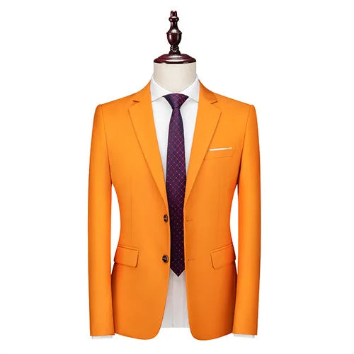 2026 Men's Suit Jacket, Business Formal Coat, Asian Sizes Slim Blazer