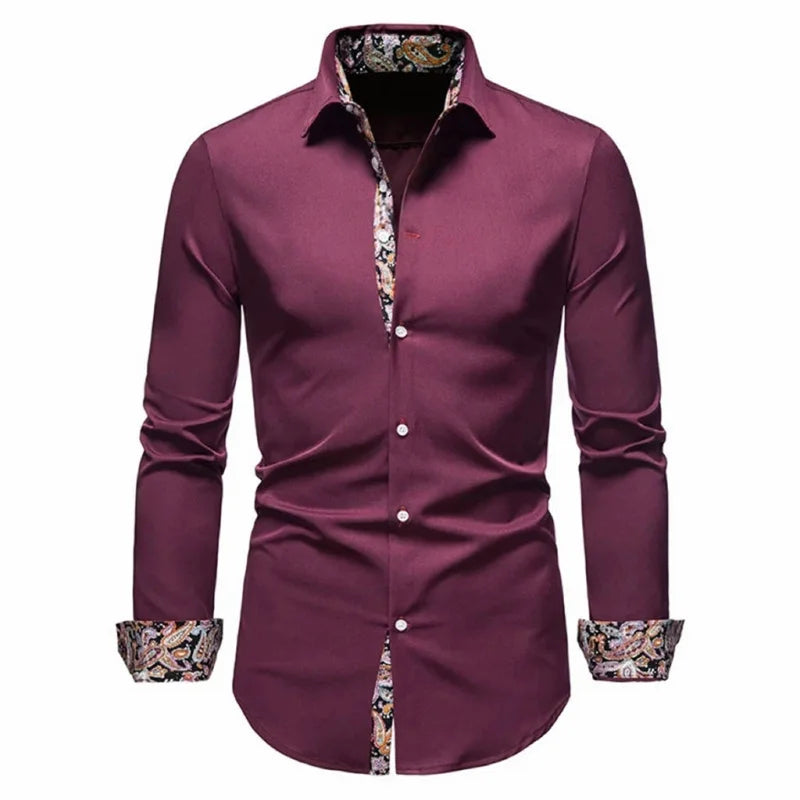 Men's Shirts Formal Shirts Slim Fit Long Sleeve Button Business Office Formal Shirts Pocket Men's Tops New Multicolor XS-6XL
