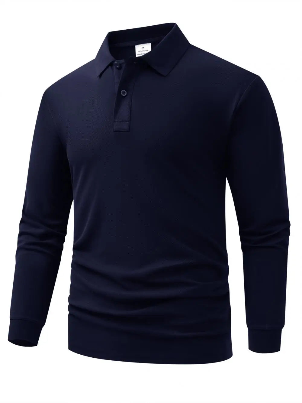 Men's Business Casual Long Sleeved Shirt Solid Color Polo Shirt Fashionable Breathable Comfortable Versatile Top