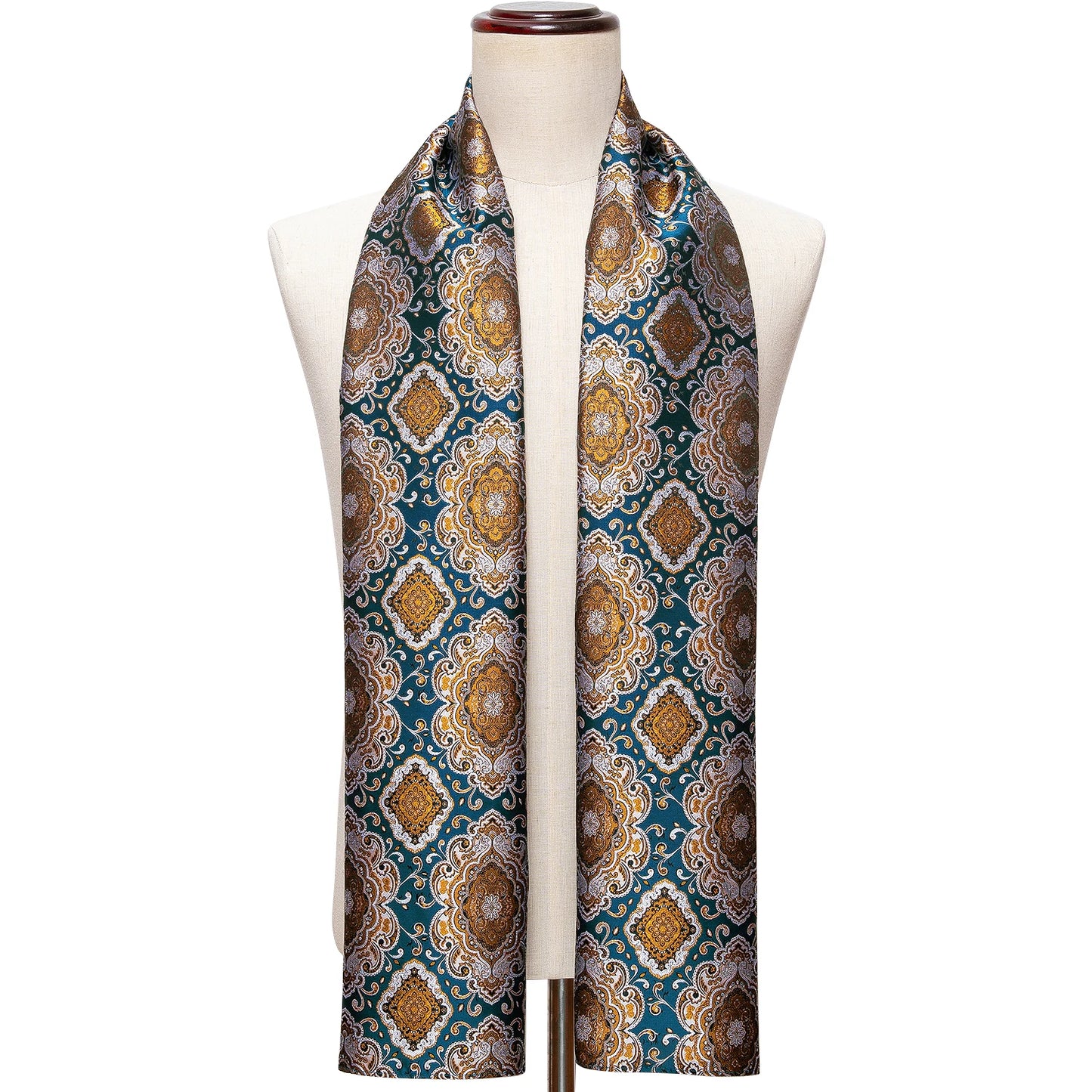 New Fashion Men Scarf Green Jacquard Paisley Silk Scarf Autumn Winter Casual Business Suit Shirt Scarf 160*50cm Barry.Wang