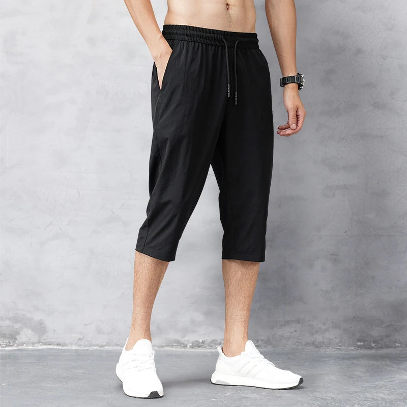 Men's Ice-Feel Breathable Stretch Shorts - Summer Casual Trousers