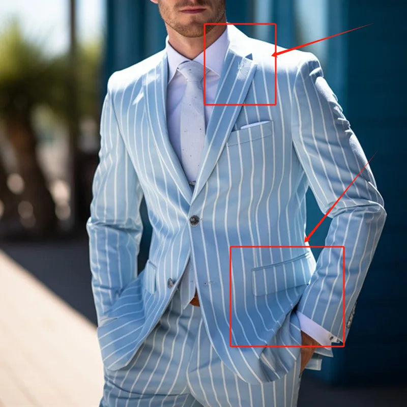 Men Blazers Coat Suits Office 2025 Autumn Outerwear Double Buttons Turn Down Collar Pockets Business Casual Blazer Suit Jacket