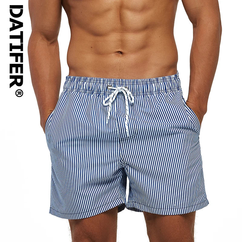 Men's Quick-Dry Beach Shorts with Mesh Lining - Datifer Swimwear