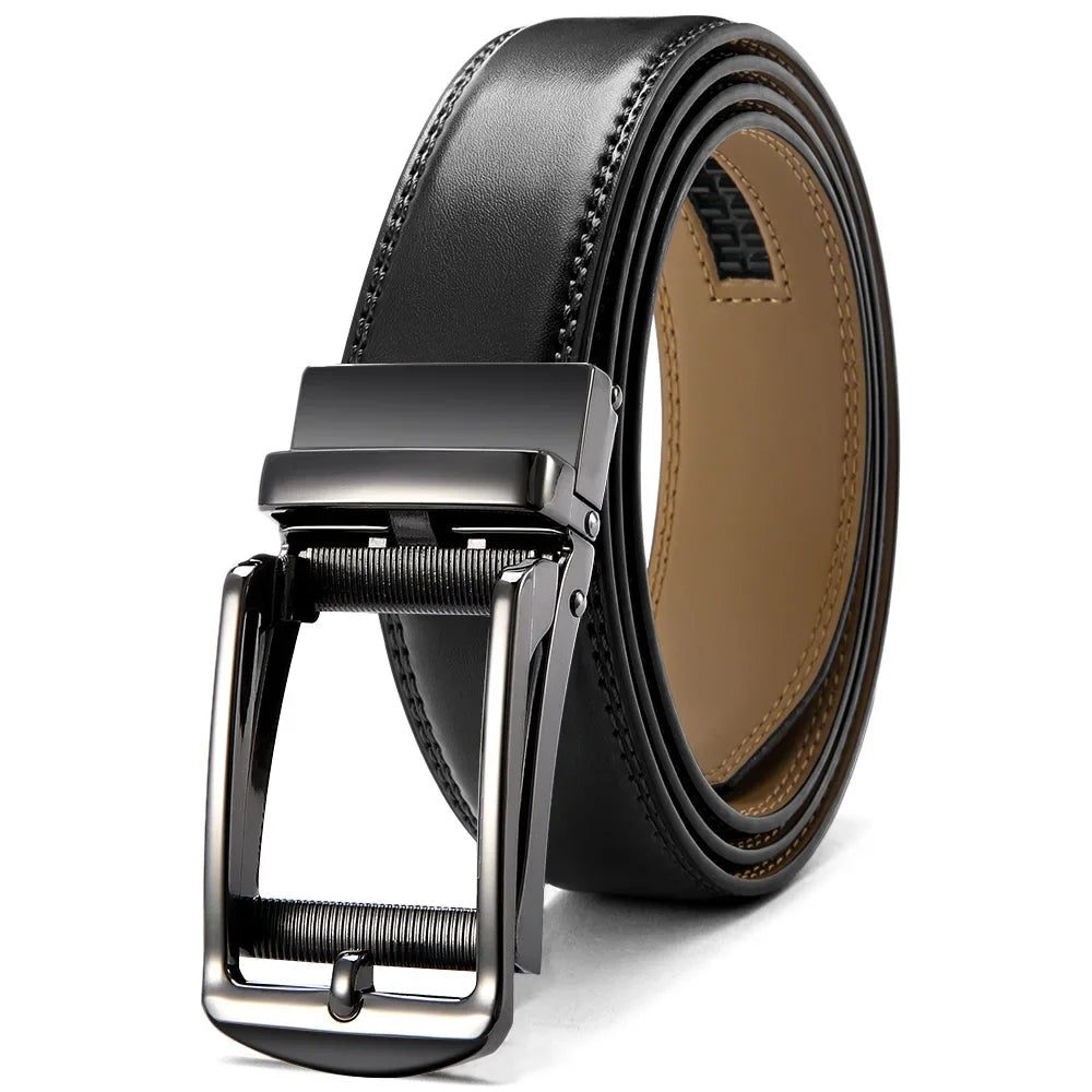 Men's Automatic Buckle Genuine Leather Belt