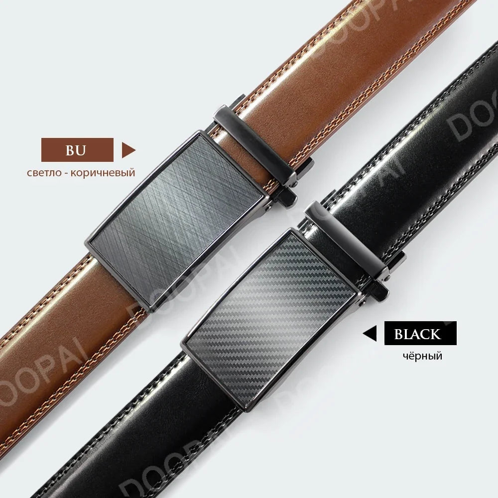 Men's Automatic Buckle Genuine Leather Belt