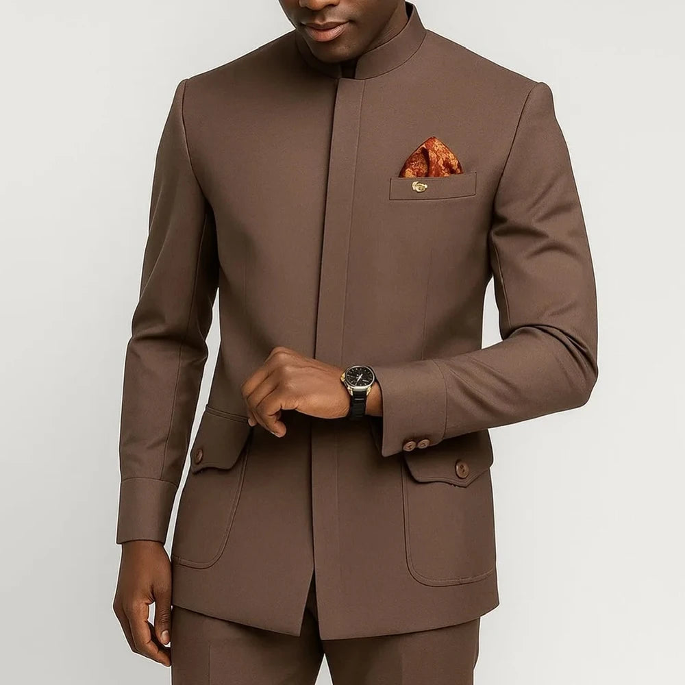 Bespoke Men's Suits Fashion Daily Male Clothing High Quality 2 Piece Jacket Pants Full Sets Luxury Daily Smart Casual Outfits