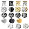 NONECN Crystal Strong Magnetic Ear Stud Clip Earrings - Non Piercing Zircon Punk Round Magnet Jewelry