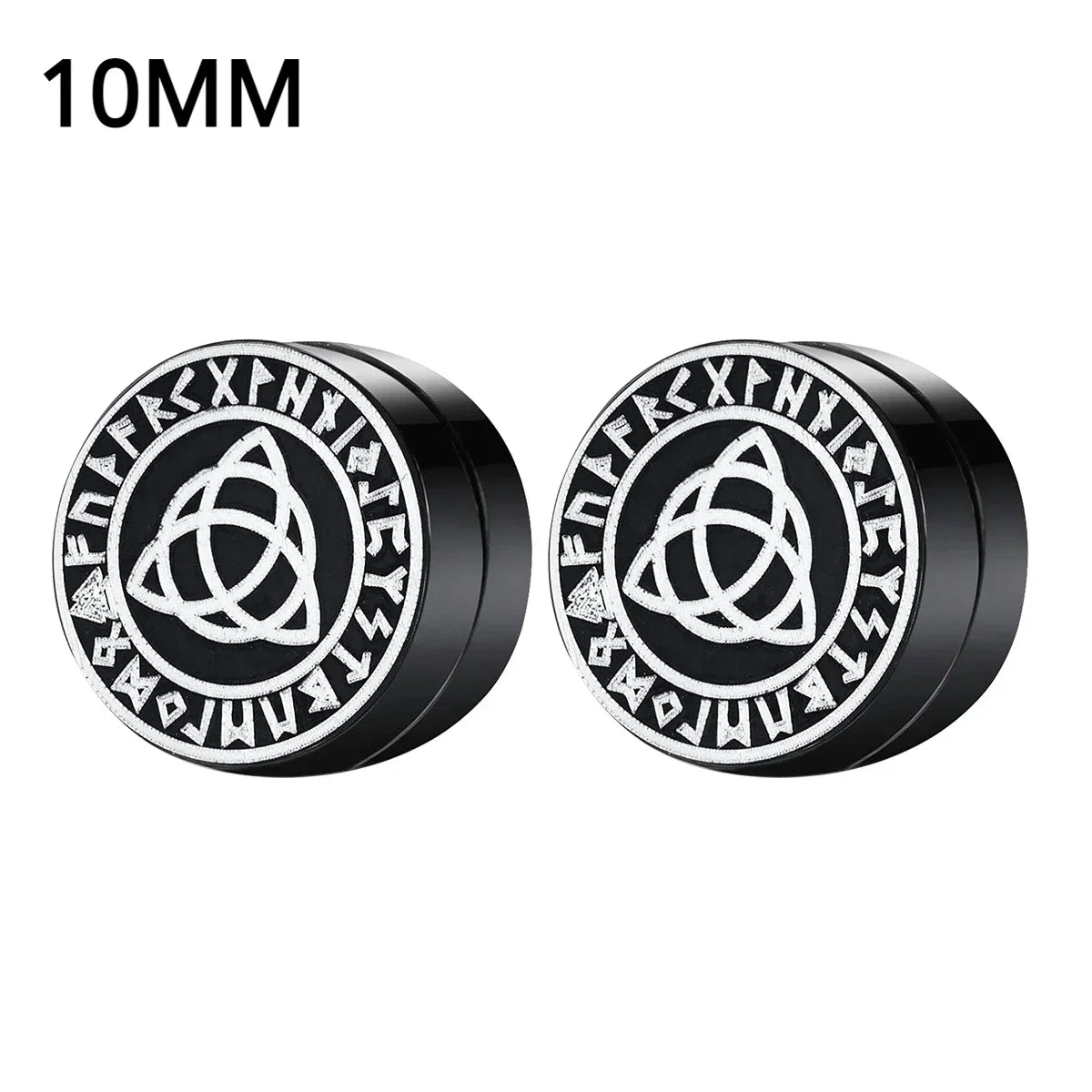 NONECN Crystal Strong Magnetic Ear Stud Clip Earrings - Non Piercing Zircon Punk Round Magnet Jewelry