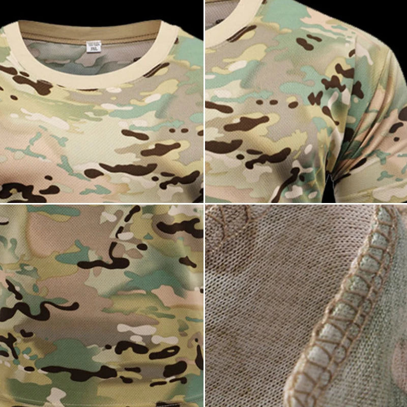 Men's Tactical Camouflage T-Shirt - Quick Dry Performance Tee