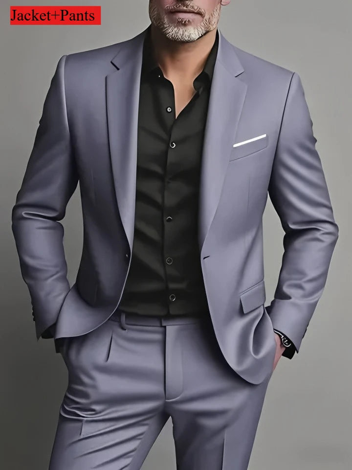 Elegant Men's 3 Piece Suit - Slim Fit Tuxedo Set for Weddings & Formal Occasions