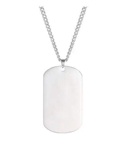 ZHHBEIFYCN Custom Military Army Dog Tag Necklace Stainless Steel Personal Name Chain - Engraved Identity For Soldiers