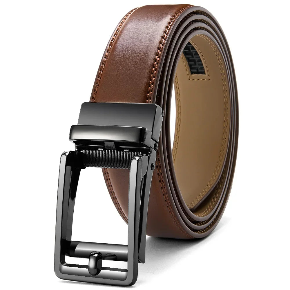 Men's Automatic Buckle Genuine Leather Belt