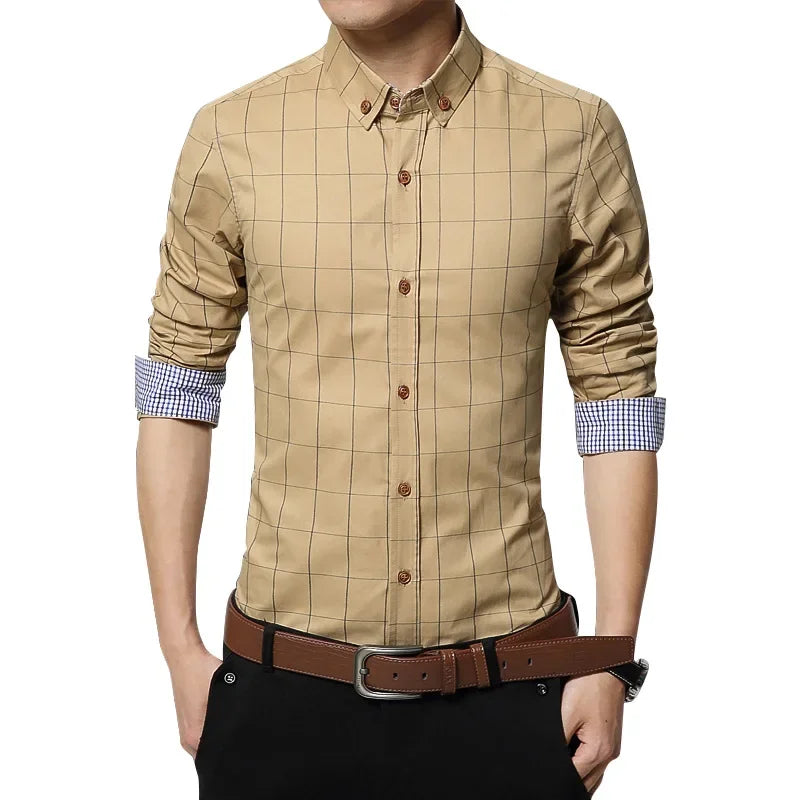 Men's Floral Dress Shirt - Slim Fit Long Sleeve