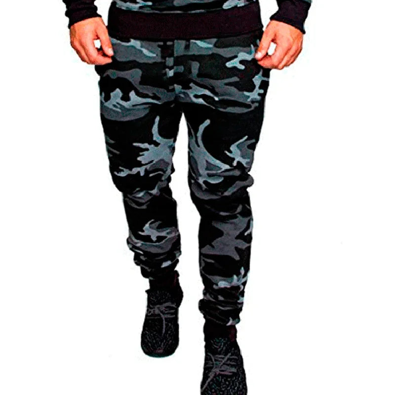 Men's Camouflage Cargo Joggers - Loose Fit Harem Pants with Pockets