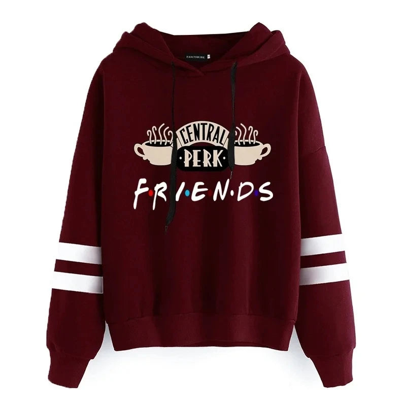 Women's Friends TV Show Coffee Hoodie - Casual Pullover Sweatshirt