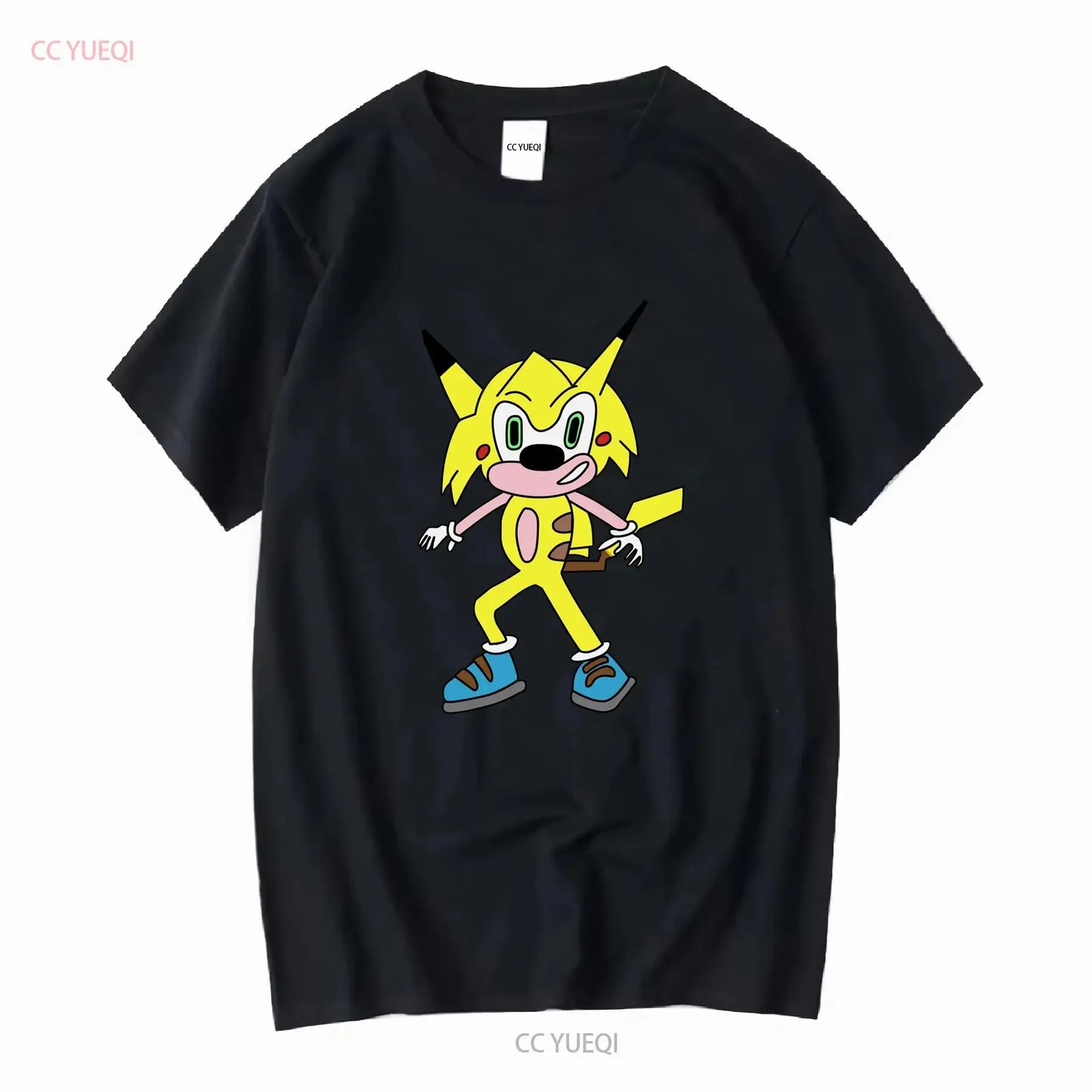 Sonichu Novelty Vintage Cool Long or Short Sleeve T-Shirt Washed Streetwear