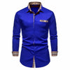 Men's Shirts Formal Shirts Slim Fit Long Sleeve Button Business Office Formal Shirts Pocket Men's Tops New Multicolor XS-6XL