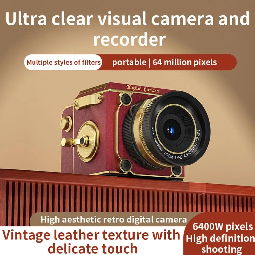 High Definition Retro Portable CCD Camera Analog Dual Lens Reflex Digital Camera Atmospheric Display Film