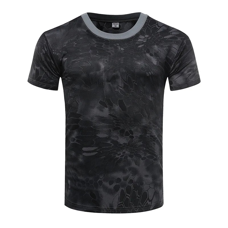 Men's Tactical Camouflage T-Shirt - Quick Dry Performance Tee