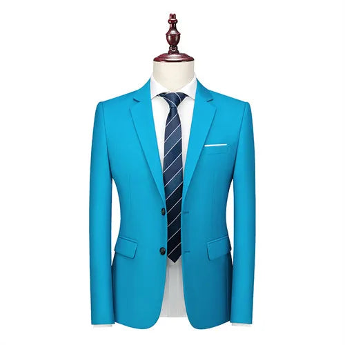 2026 Men's Suit Jacket, Business Formal Coat, Asian Sizes Slim Blazer