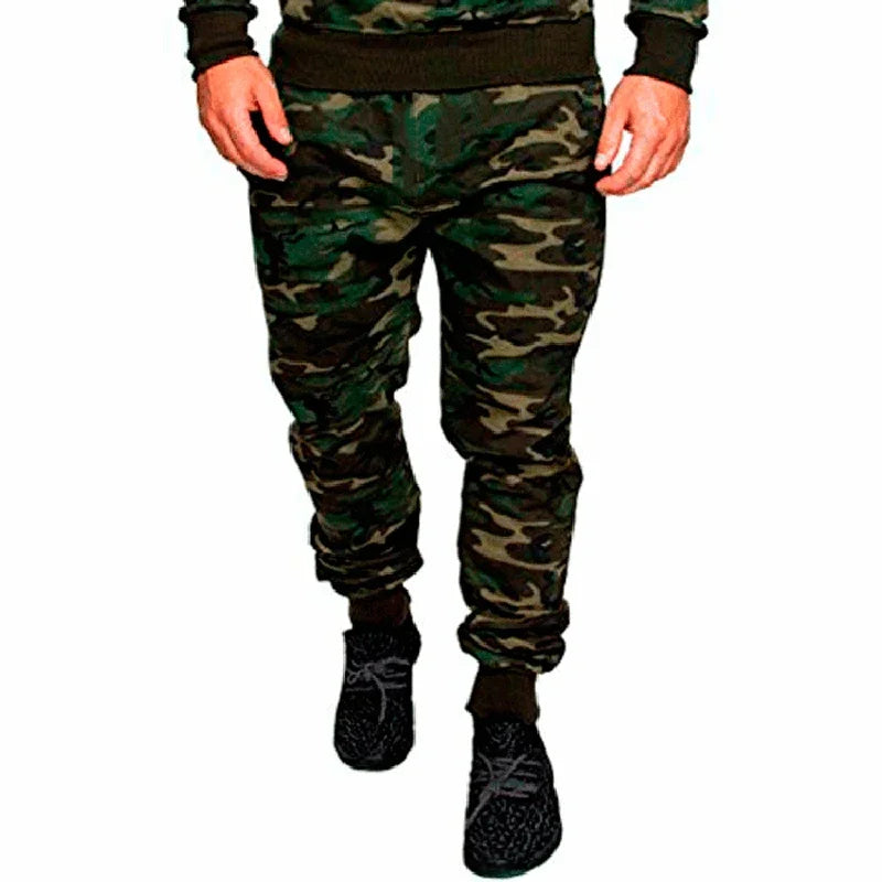 Men's Camouflage Cargo Joggers - Loose Fit Harem Pants with Pockets