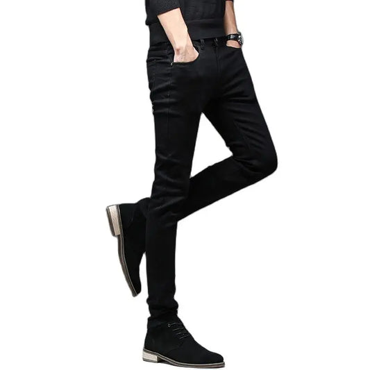 Men's Stretch Skinny Jeans - Slim Fit Elastic Denim Trousers