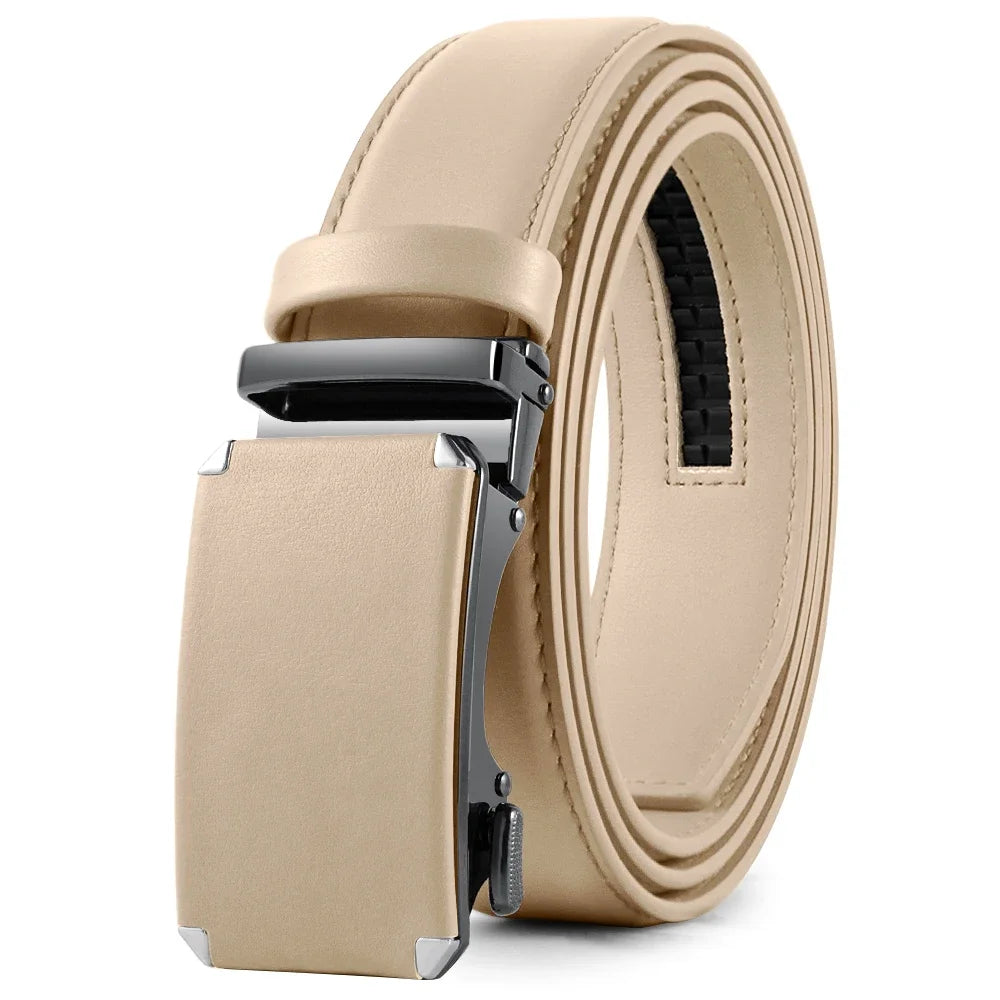 Men's Automatic Buckle Genuine Leather Belt