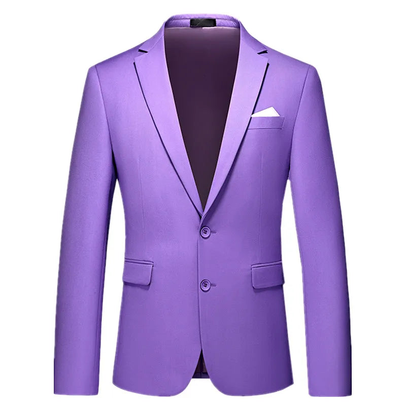 2026 Men's Suit Jacket, Business Formal Coat, Asian Sizes Slim Blazer