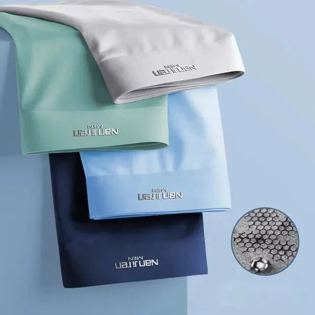 Men's Premium Ice Silk Boxer Shorts - 4 Pack