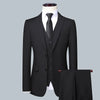 Men's Solid Color Business Suit High Quality Fashion Banquet Wedding Trend Groom Best Man Single 3/2/1