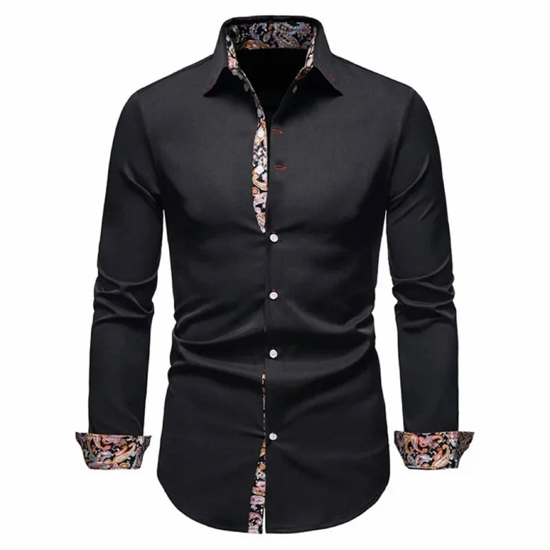 Men's Shirts Formal Shirts Slim Fit Long Sleeve Button Business Office Formal Shirts Pocket Men's Tops New Multicolor XS-6XL