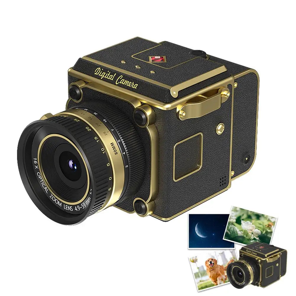 High Definition Retro Portable CCD Camera Analog Dual Lens Reflex Digital Camera Atmospheric Display Film