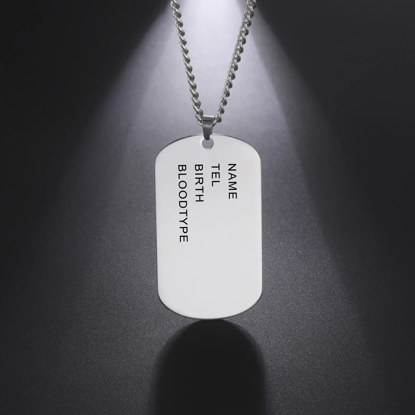 ZHHBEIFYCN Custom Military Army Dog Tag Necklace Stainless Steel Personal Name Chain - Engraved Identity For Soldiers