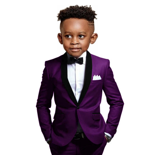 Boys Suit 2-16 Years Old Jacket Pants 2 Piece Set Wedding Tuxedos Kids Formal Party Clothes Customized