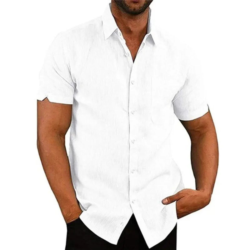 Men's Polo Shirt - Short Sleeve Solid Color