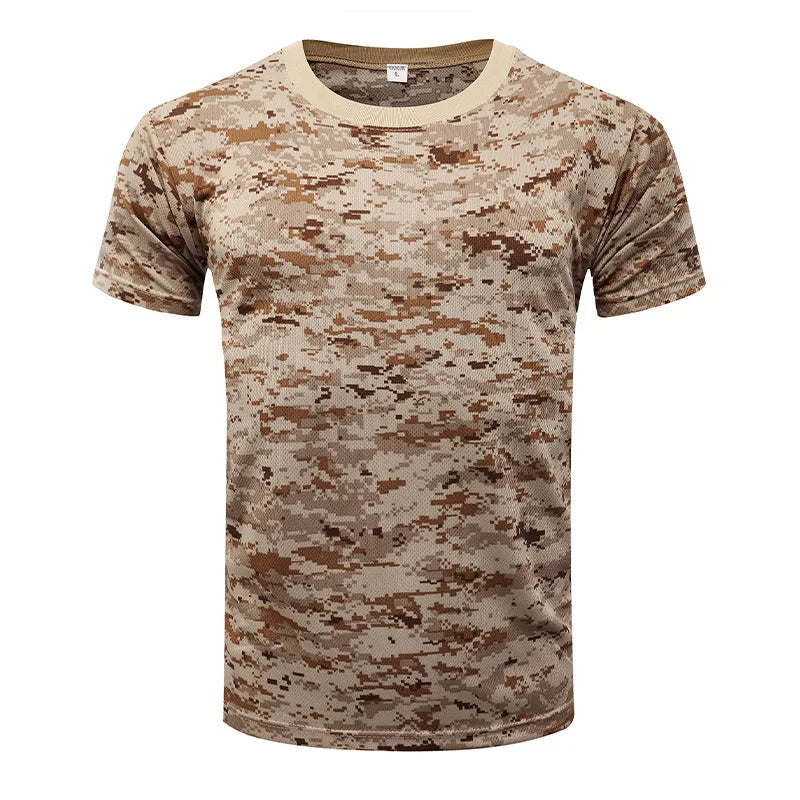 Men's Tactical Camouflage T-Shirt - Quick Dry Performance Tee