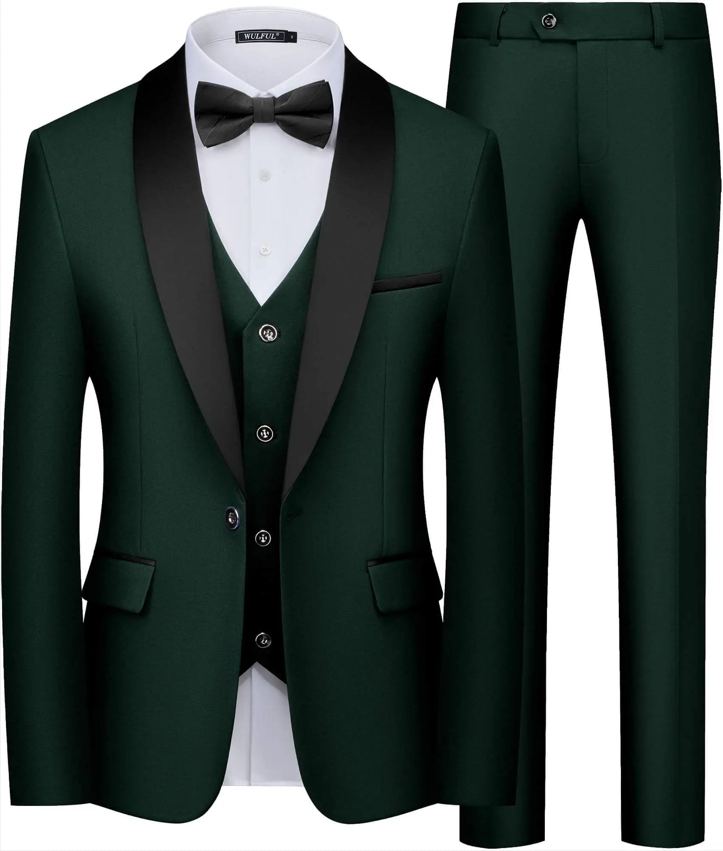 Black Men Suit Autumn Wedding Party Three Pieces Set Large Size Male Blazer Coat Pants and Vest Fashion Slim Fit Suit