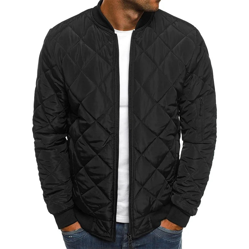 Winter New Men's Jacket Thickened Version Solid Color Baseball Collar Jacket