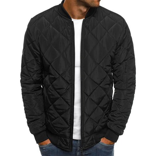 Winter New Men's Jacket Thickened Version Solid Color Baseball Collar Jacket