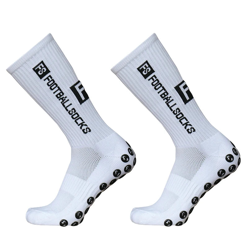 Professional Football Grip Socks - Anti-Slip Cotton Soccer Socks for Men