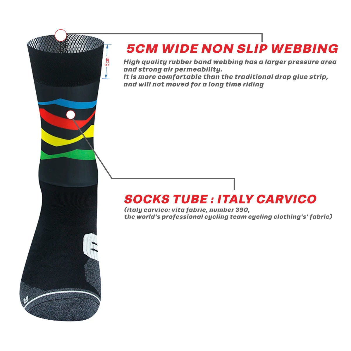 Professional Cycling Compression Socks - Anti-Slip Performance Sports Socks