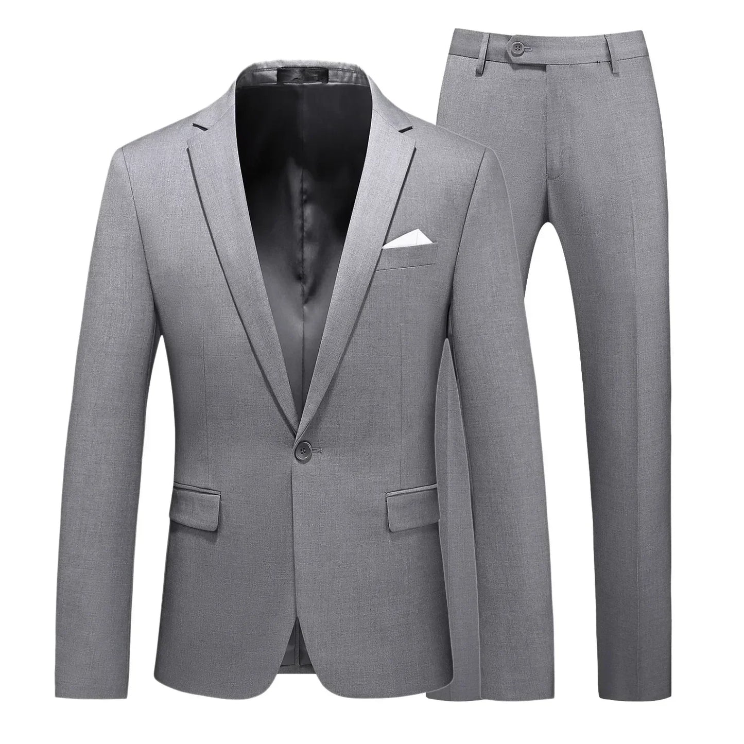 Men's Suits 2 PCS Sets Fashion Business Casual Formal Clothes Man Solid Slim Prom Party Blazer Coats+Trousers Sets Plus Size 6XL